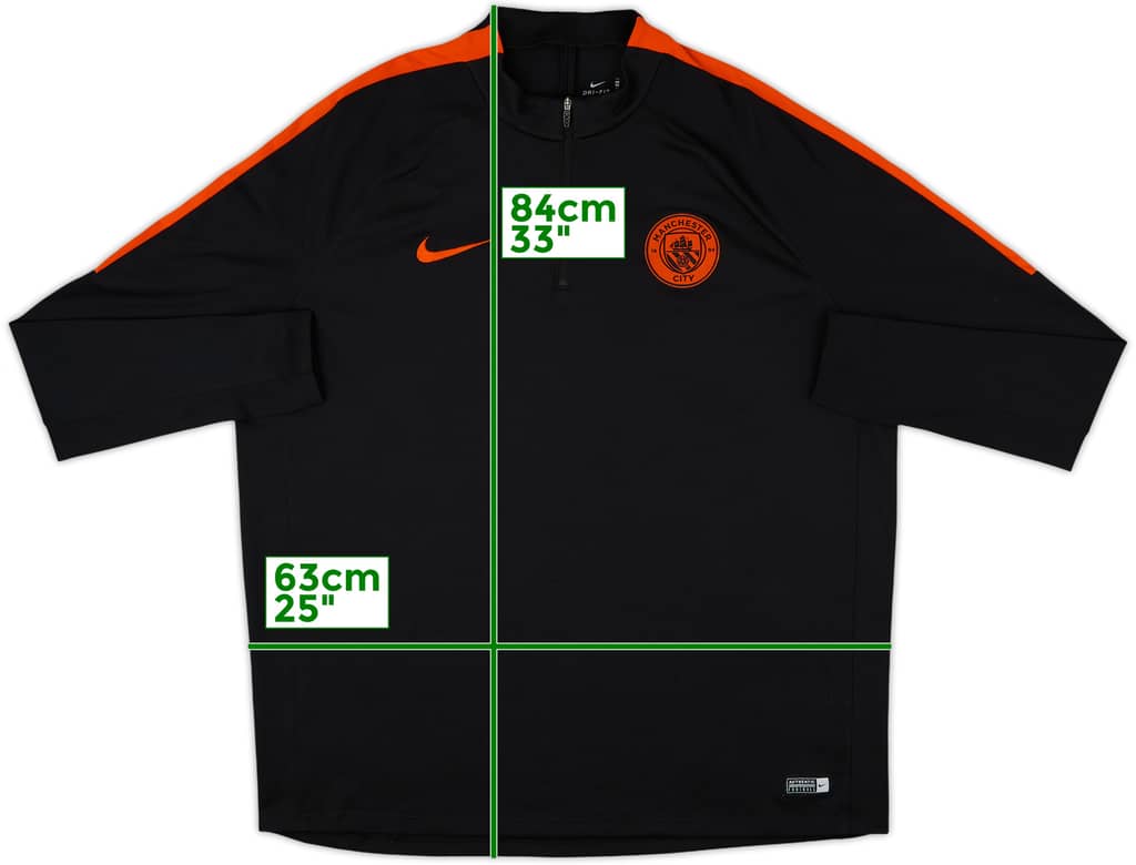 2016-17 Manchester City Nike 1/4 Zip Drill Top - 8/10 - (XXL)
