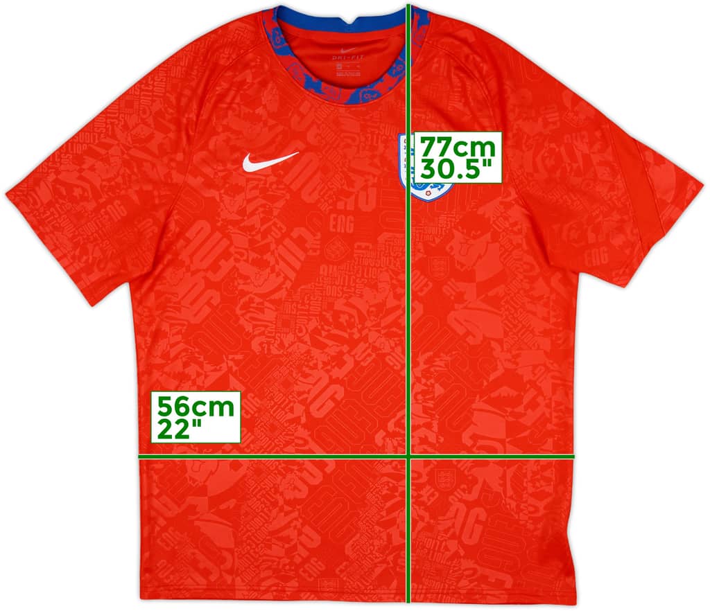 2020-21 England Nike Training Shirt - 8/10 - (XL)