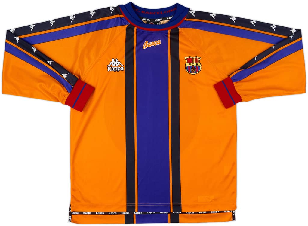 1997-98 Barcelona Away L/S Shirt - 9/10 - (L)