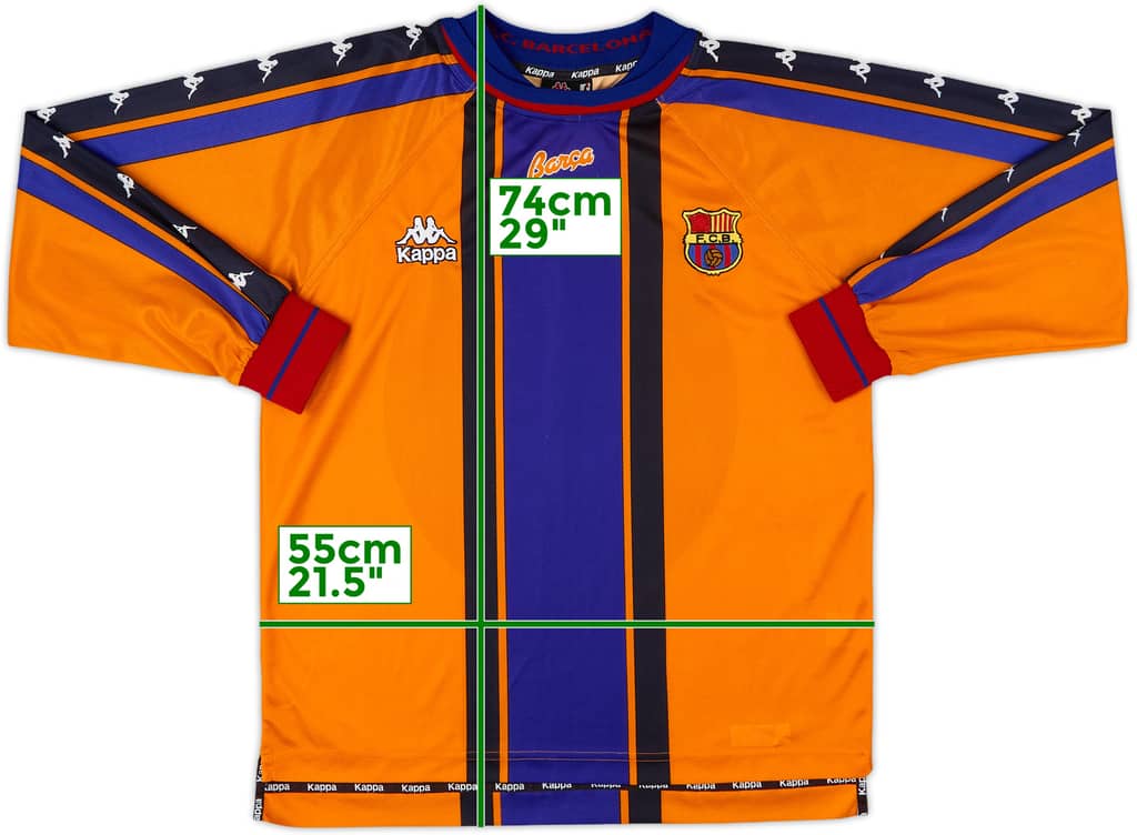 1997-98 Barcelona Away L/S Shirt - 9/10 - (L)