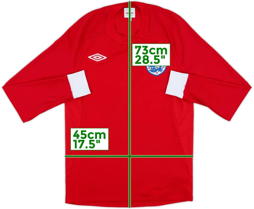 2010-11 England Away L/S Shirt - 8/10 - (S)