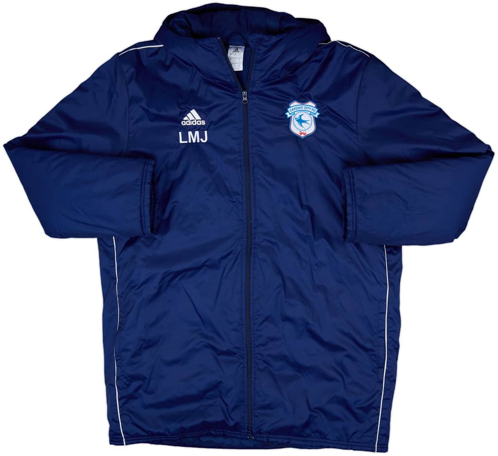 2018-19 Cardiff City Staff Issue adidas Hooded Bench Coat LMJ - 8/10 - (L)