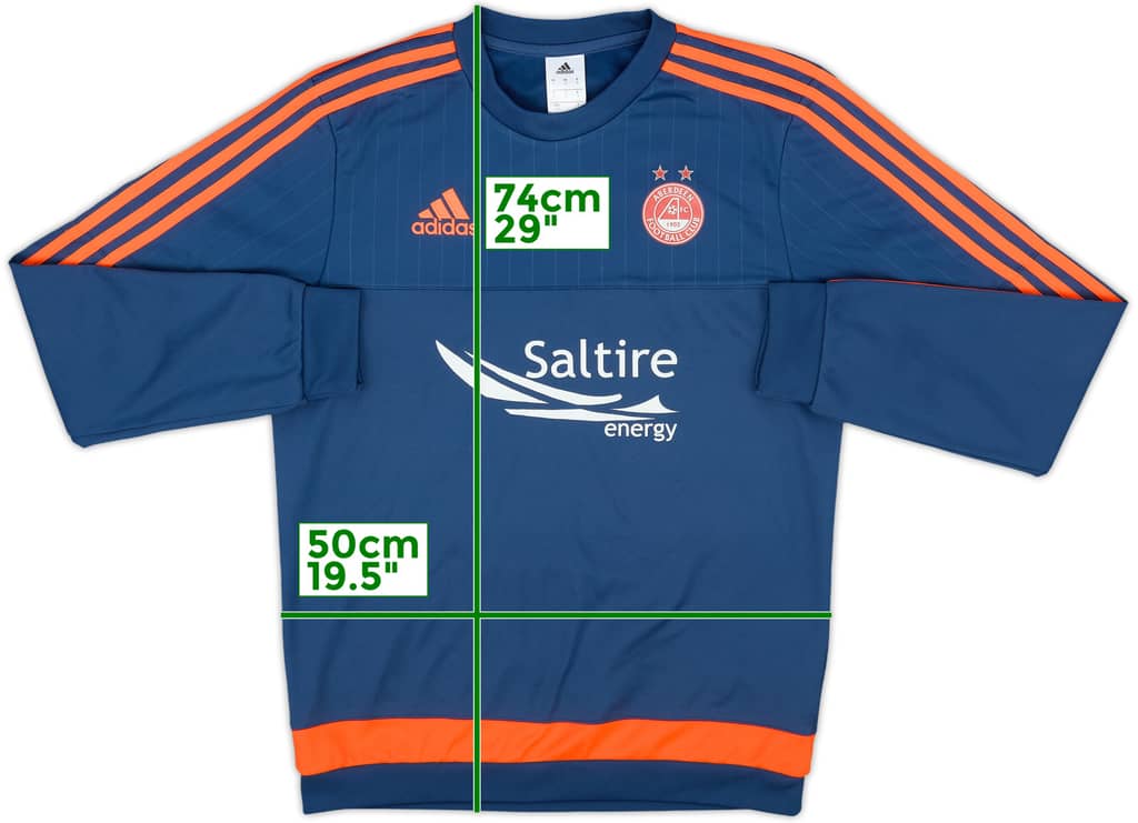 2015-16 Aberdeen adidas Sweat Top - 7/10 - (S)