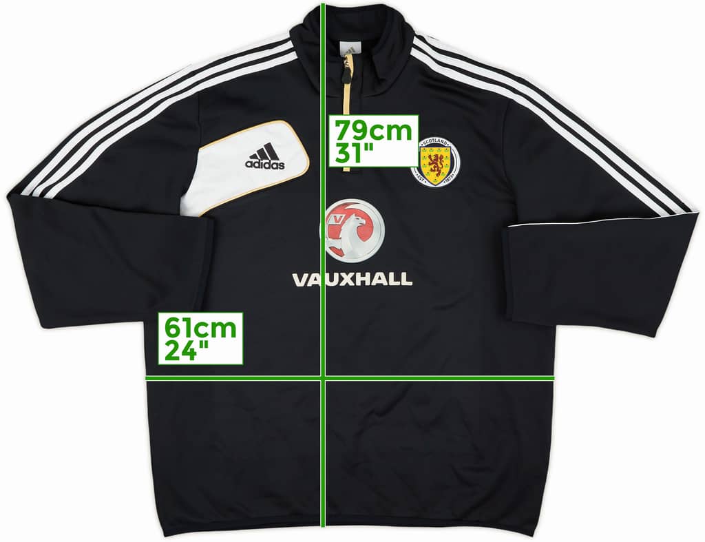 2011-12 Scotland adidas 1/4 Zip Drill Top - 8/10 - (XL)