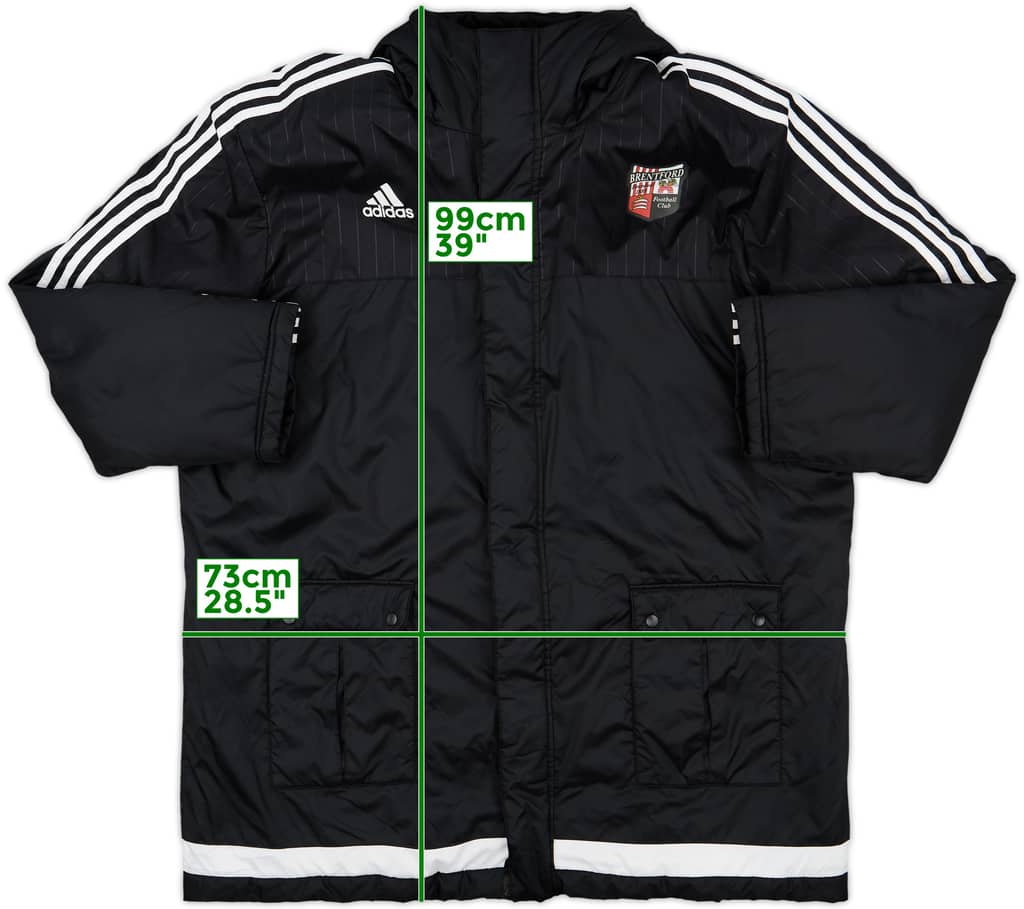 2015-16 Brentford adidas Padded Bench Coat - 9/10 - (XXL)