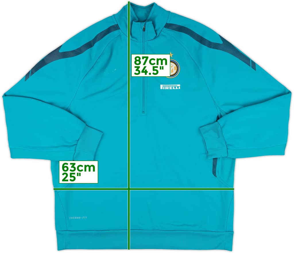 2010-11 Inter Milan Nike 1/2 Zip Sweat Top - 4/10 - (XXL)