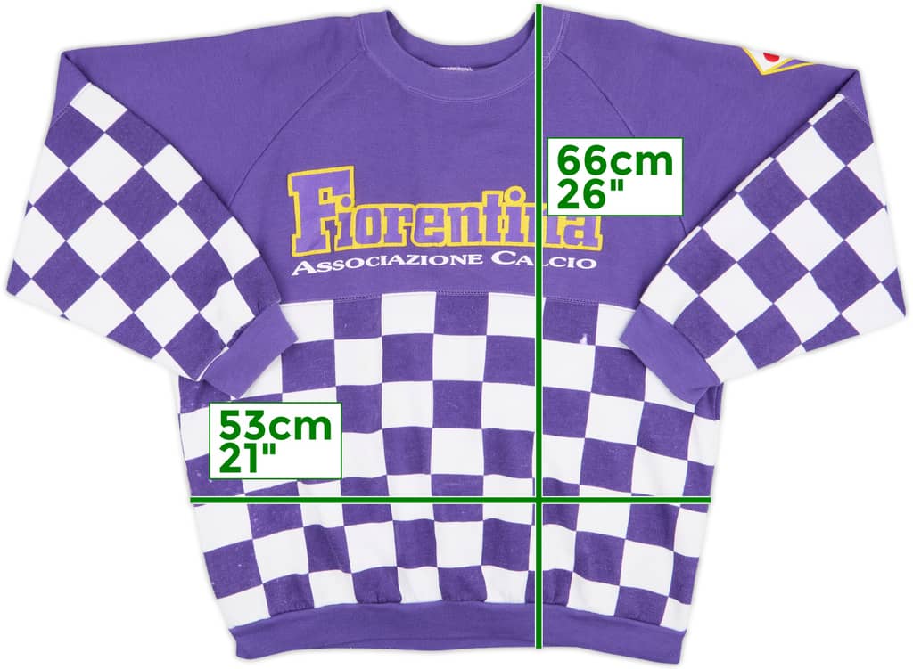 1990-91 Fiorentina Le Felpe Dei Grandi Club Sweat Top - 8/10 - (L)