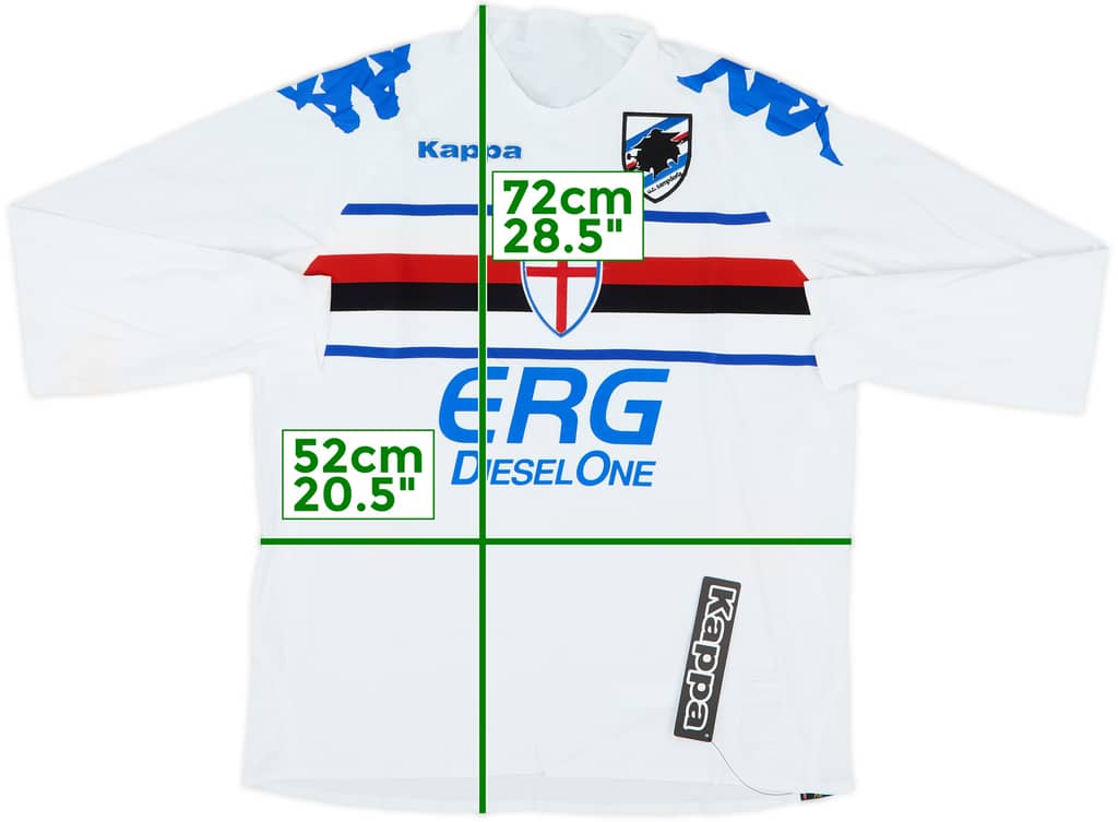 2007-08 Sampdoria Player Issue Away L/S Shirt (XL)