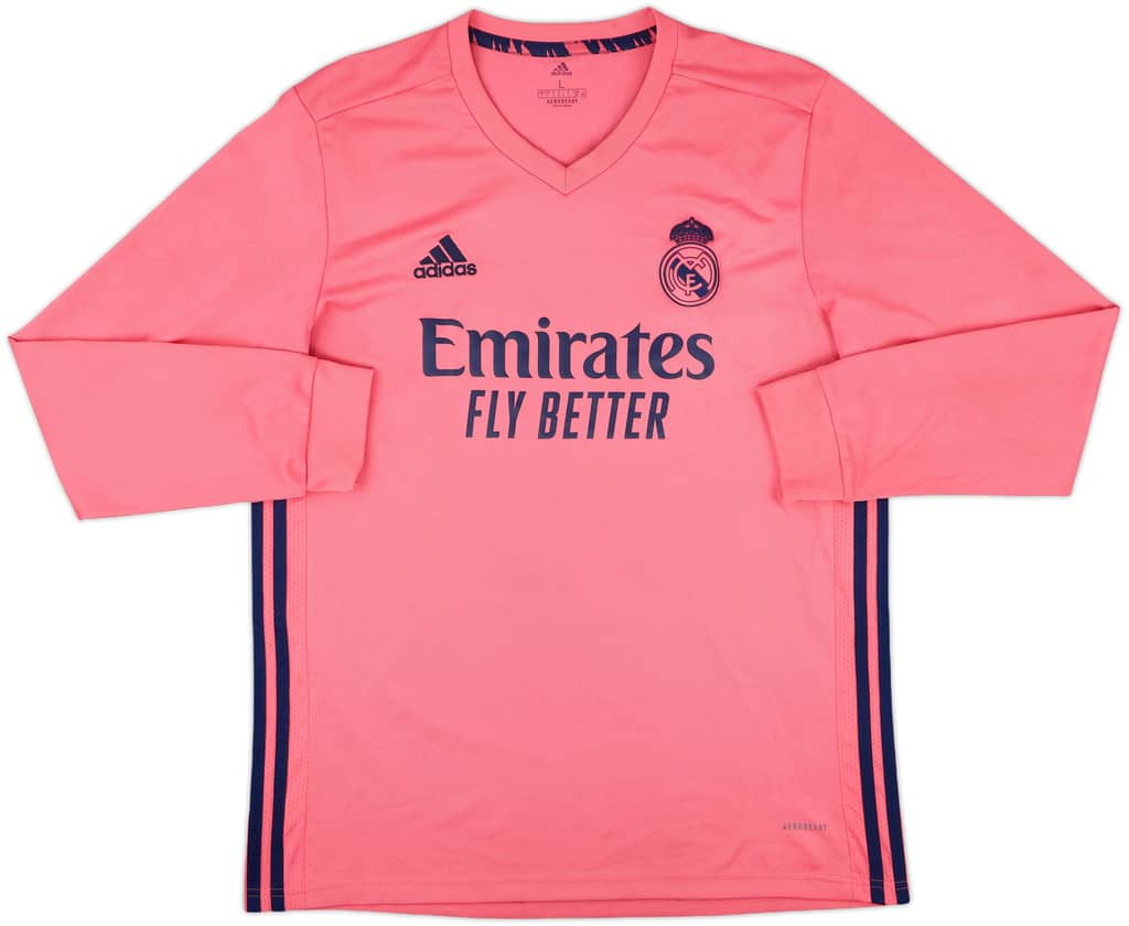 2020-21 Real Madrid Away L/S Shirt - 8/10 - (L)