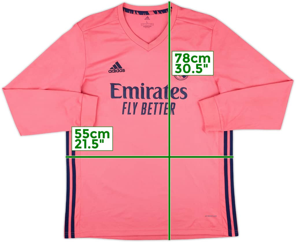 2020-21 Real Madrid Away L/S Shirt - 8/10 - (L)