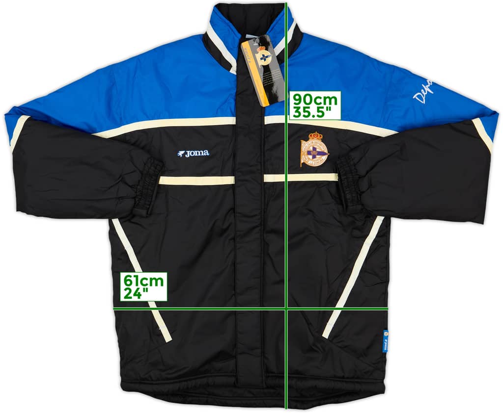 2006-07 Deportivo de La Coruna Joma Padded Bench Coat (S)