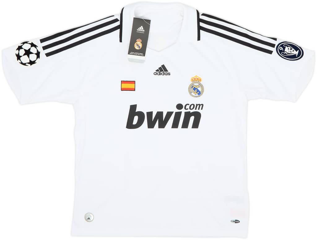 Camiseta de local del Real Madrid CL 2008-09 (M. Niños)
