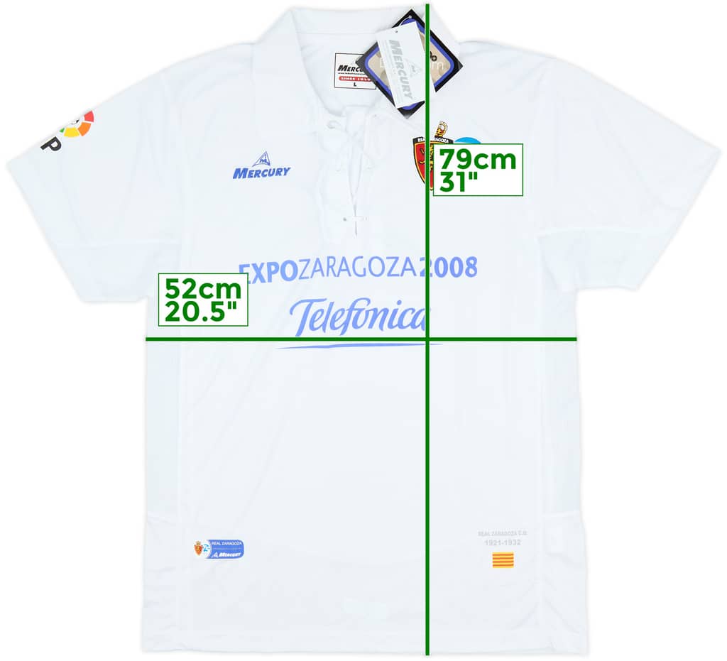 2007-08 Real Zaragoza Home Shirt (L)