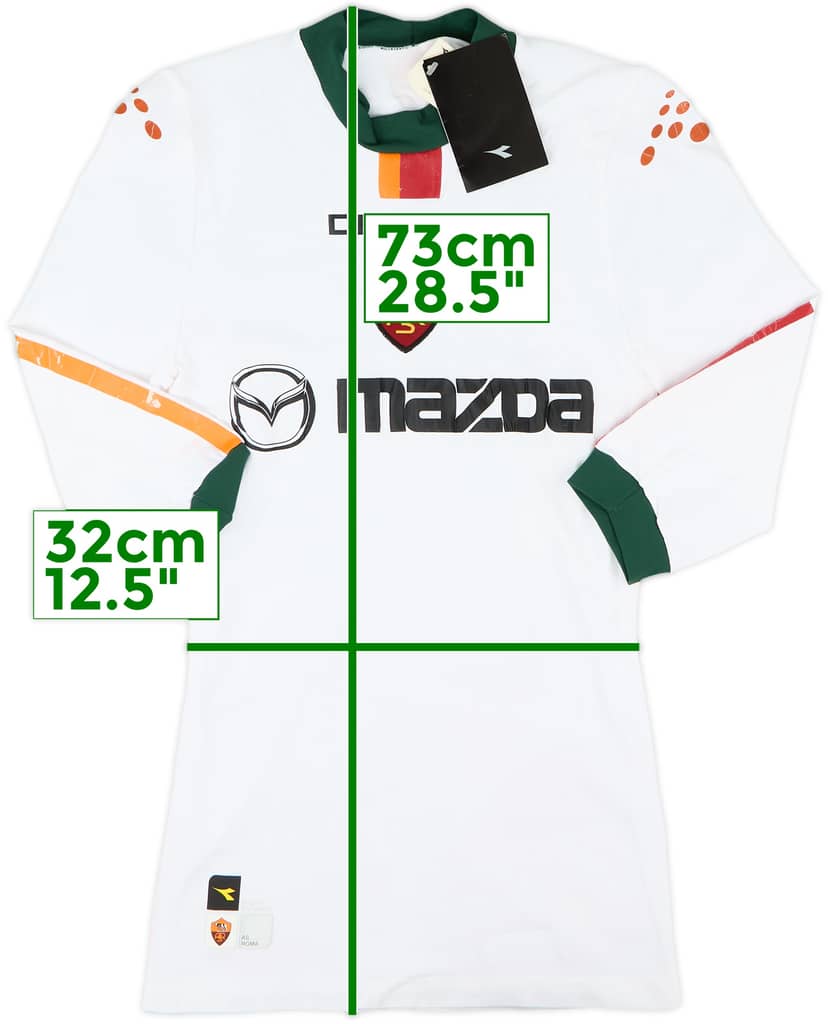 2004-05 Roma Player Issue European Away L/S Shirt (S/M)