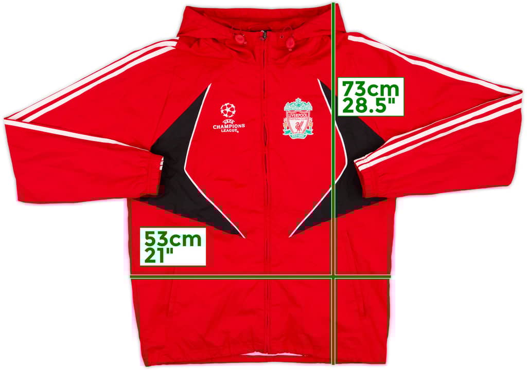 2007-08 Liverpool adidas CL Hooded Rain Jacket - 7/10 - (M)