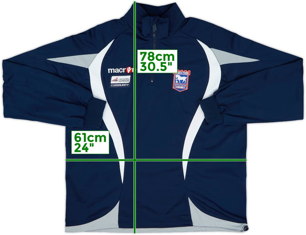 2000s Ipswich Macron 1/4 Zip Training Top - 8/10 - (L)