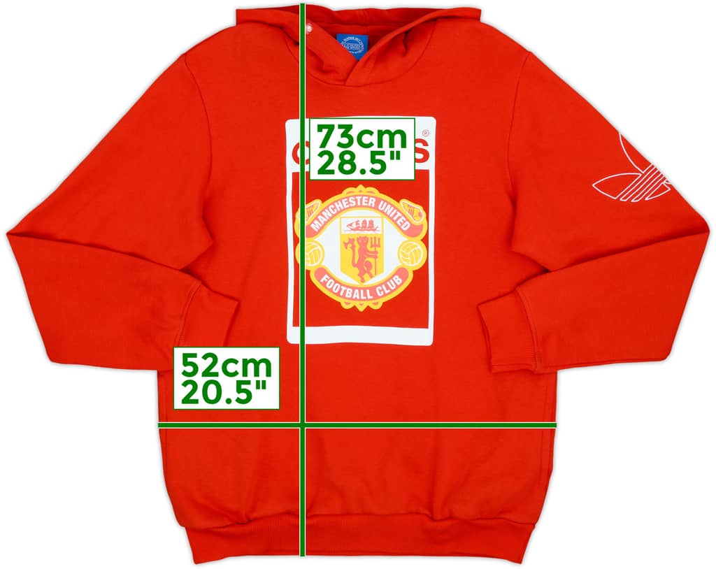 2015-16 Manchester United adidas Hooded Sweat Top - 5/10 - (M)