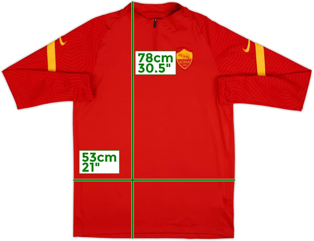 2020-21 Roma Nike 1/4 Zip Drill Top - 8/10 - (L)