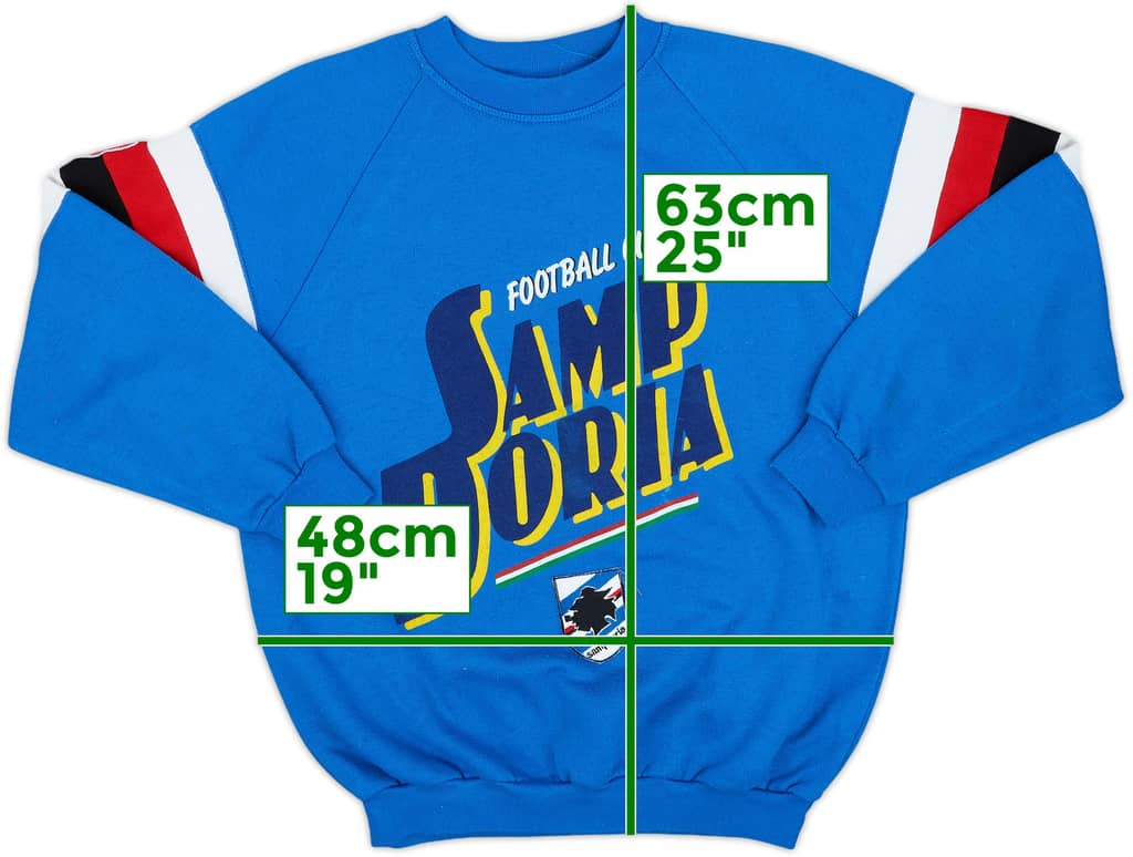 1990-91 Sampdoria Le Felpe Dei Grandi Club Sweat Top - 8/10 - (M)