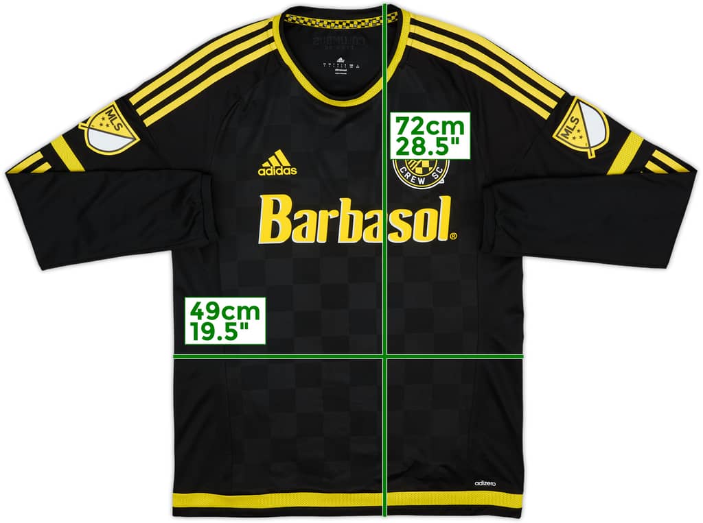 2015 Columbus Crew Authentic Away L/S Shirt - 8/10 - (L)