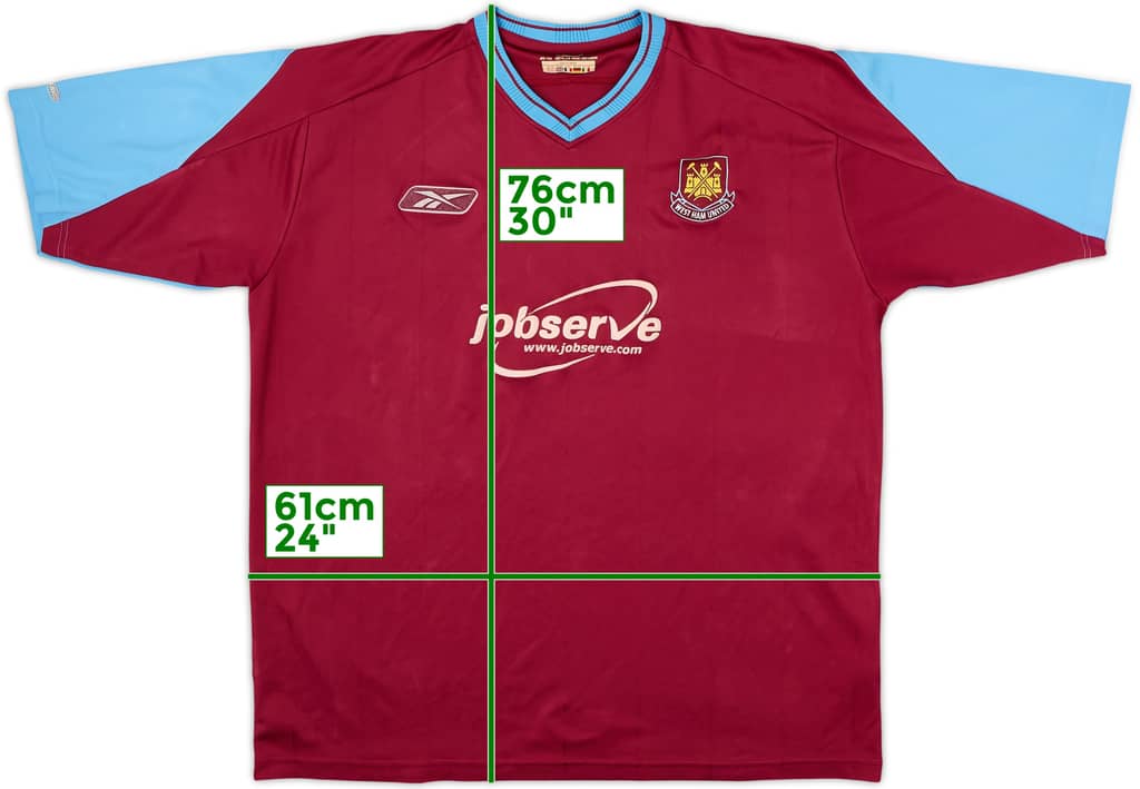 2003-05 West Ham Home Shirt - 8/10 - (XXL)