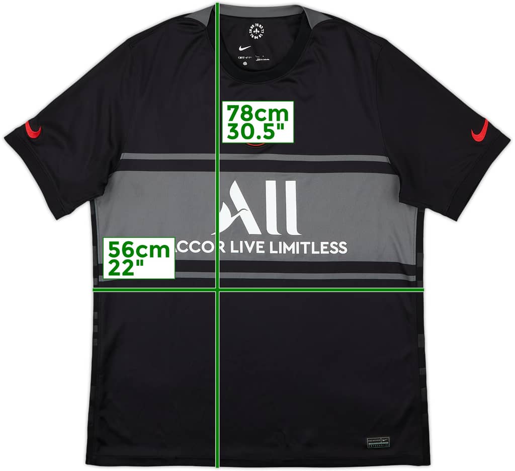 2021-22 Paris Saint-Germain Third Shirt - 8/10 - (L)