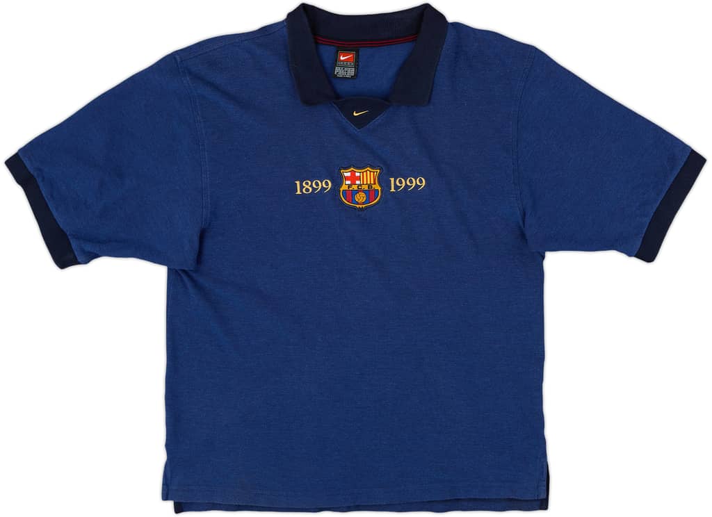1999-00 Barcelona Nike Centenary Polo Shirt - 9/10 - (M)