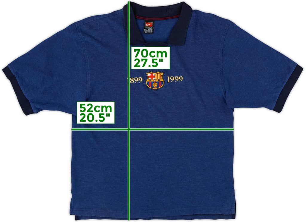 1999-00 Barcelona Nike Centenary Polo Shirt - 9/10 - (M)