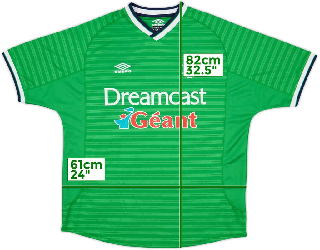 2000-01 Saint Etienne Home Shirt - 6/10 - (XL)