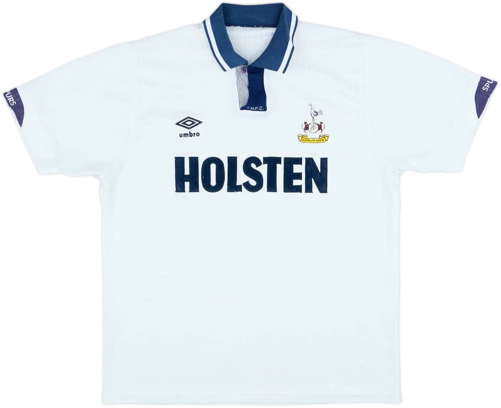 1991-93 Tottenham Home Shirt - 7/10 - (L)
