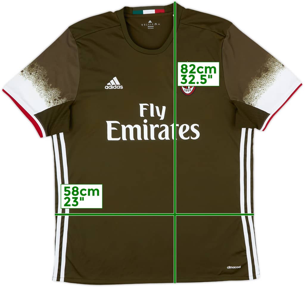 2016-17 AC Milan Third Shirt - 8/10 - (XL)