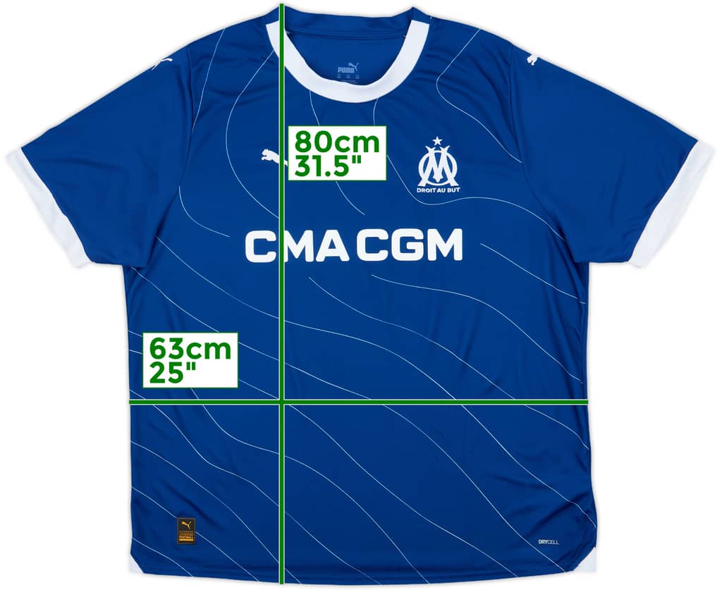 2023-24 Olympique Marseille Away Shirt - 9/10 - (XXL)