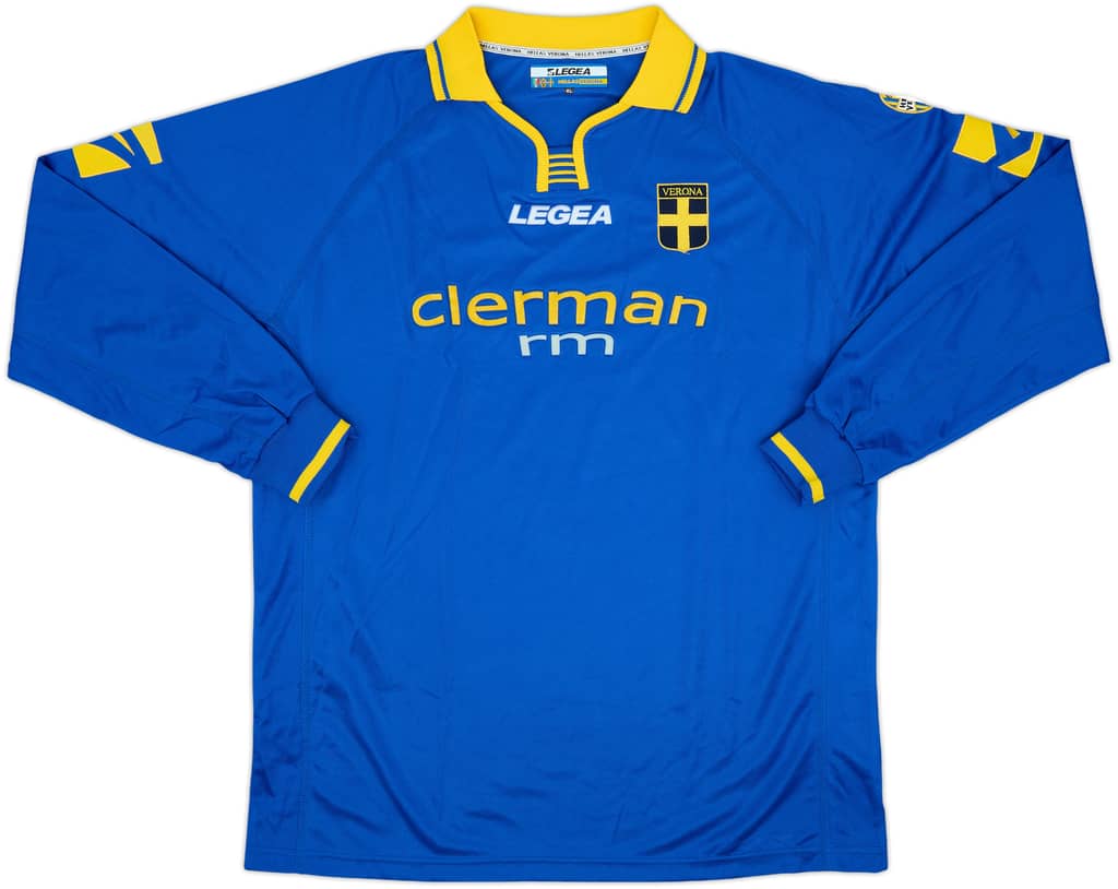 2003-04 Hellas Verona Home L/S Shirt - 9/10 - (XL)