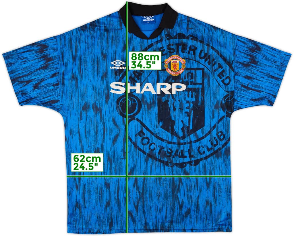 1992-93 Manchester United Away Shirt - 9/10 - (XXL)