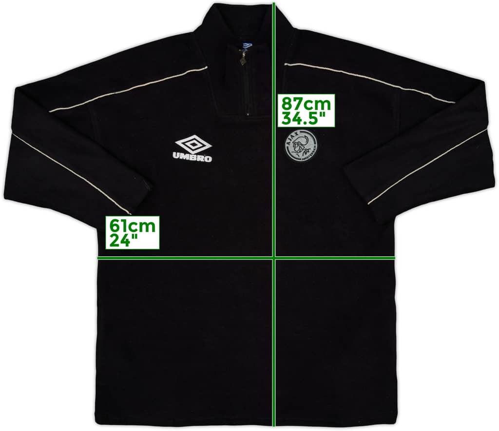 1996-97 Ajax Umbro 1/4 Zip Fleece Top - 6/10 - (XXL)