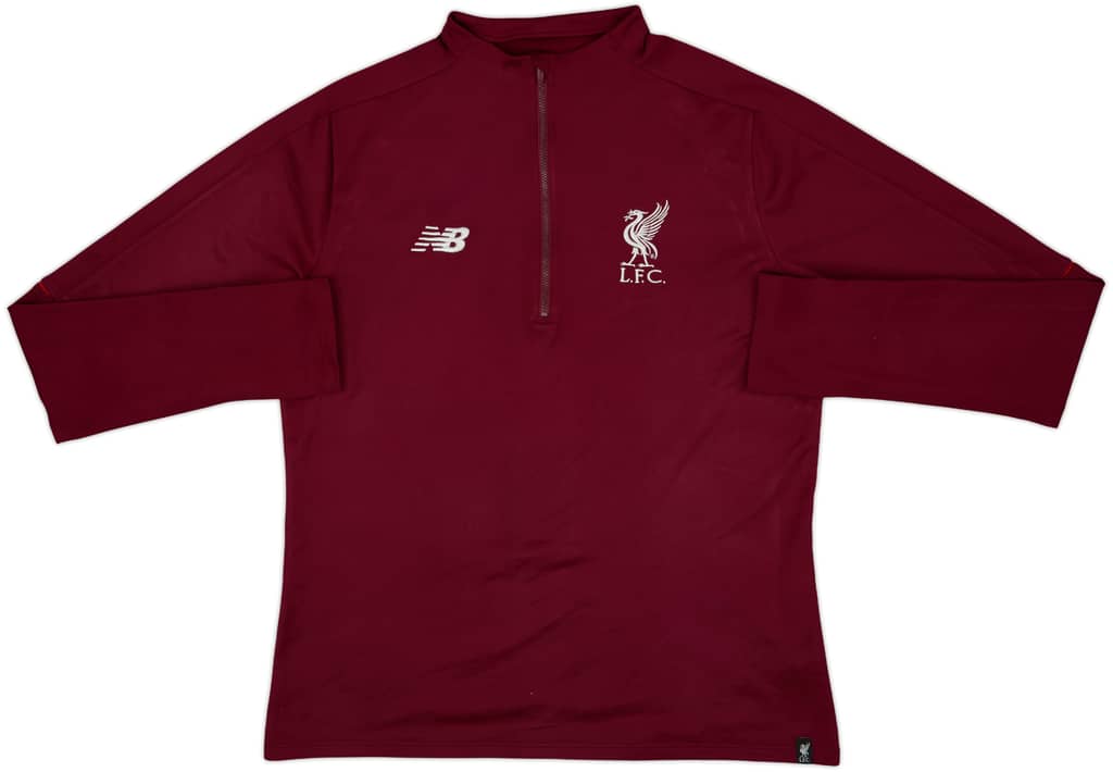 2017-18 Liverpool New Balance 1/4 Zip Training Top - 8/10 - (M)