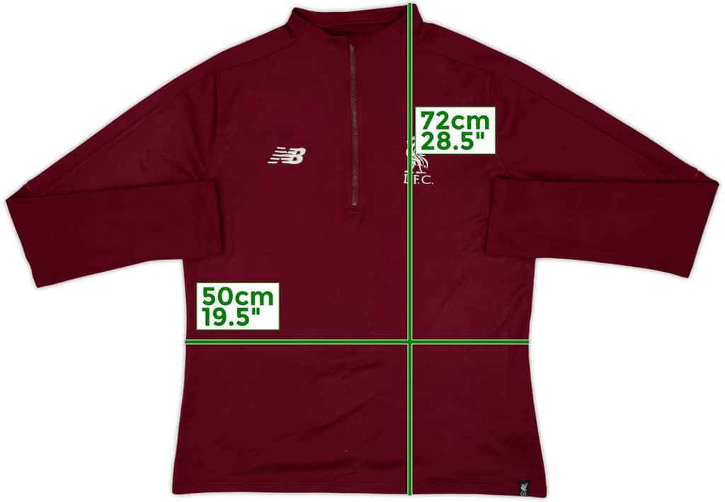 2017-18 Liverpool New Balance 1/4 Zip Training Top - 8/10 - (M)
