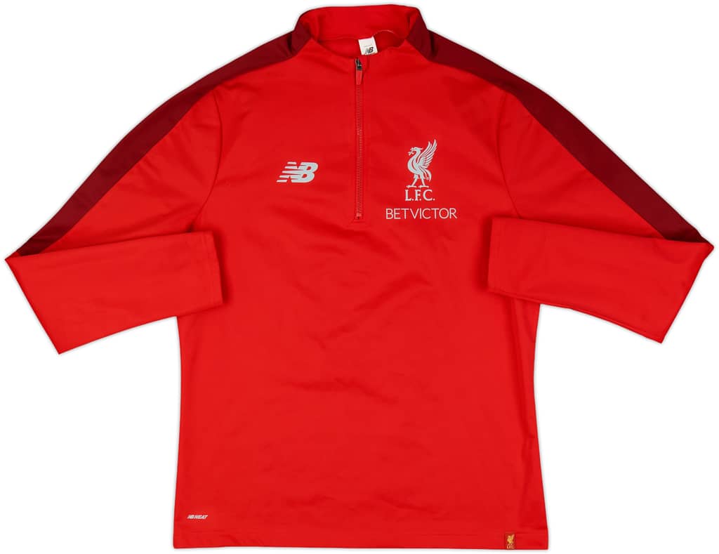 2019-20 Liverpool New Balance 1/4 Zip Drill Top - 10/10 - (M)