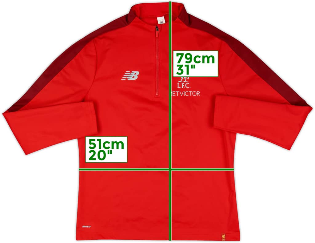 2019-20 Liverpool New Balance 1/4 Zip Drill Top - 10/10 - (M)