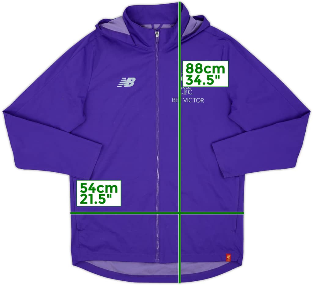 2019-20 Liverpool New Balance Hooded Rain Jacket - 8/10 - (XL)