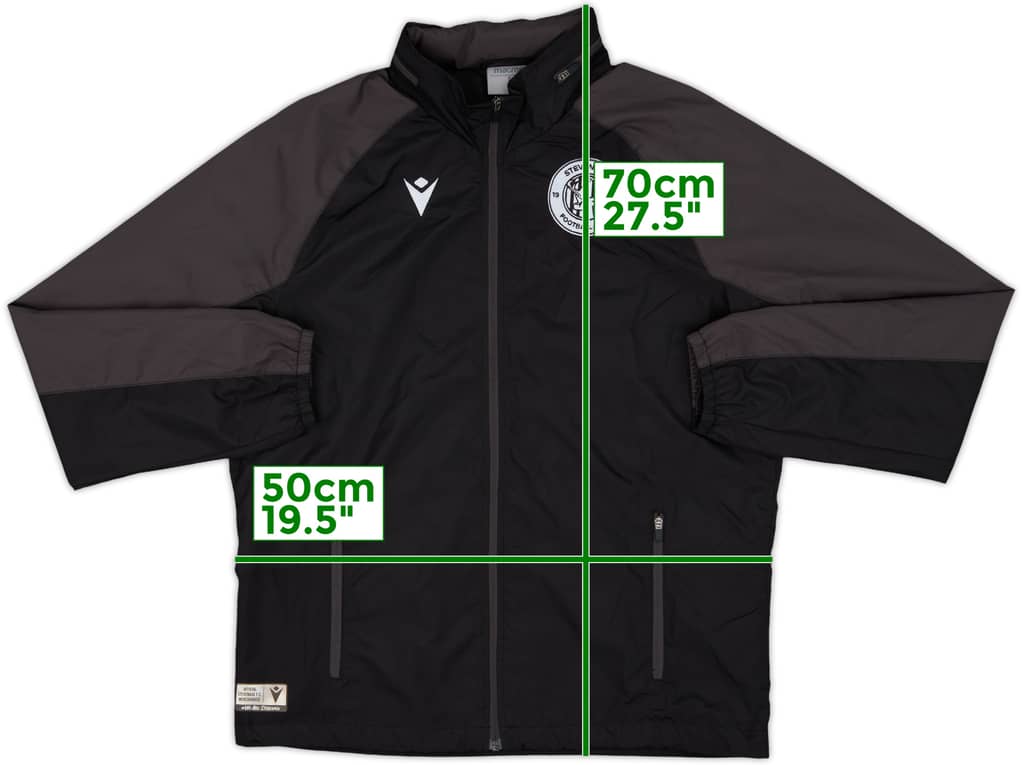 2019-20 Stevenage Macron Hooded Rain Jacket - 8/10 - (S)