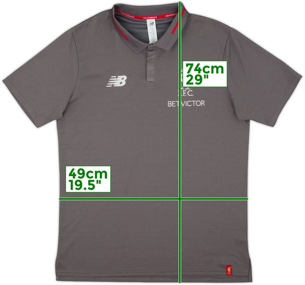 2018-19 Liverpool New Balance Polo Shirt - 9/10 - (M)