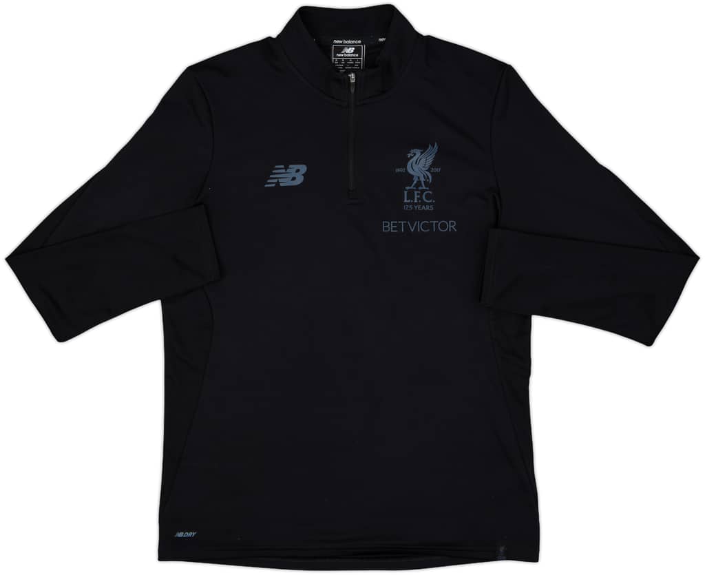 2017-18 Liverpool New Balance 1/4 Zip Training Top - 8/10 - (M)