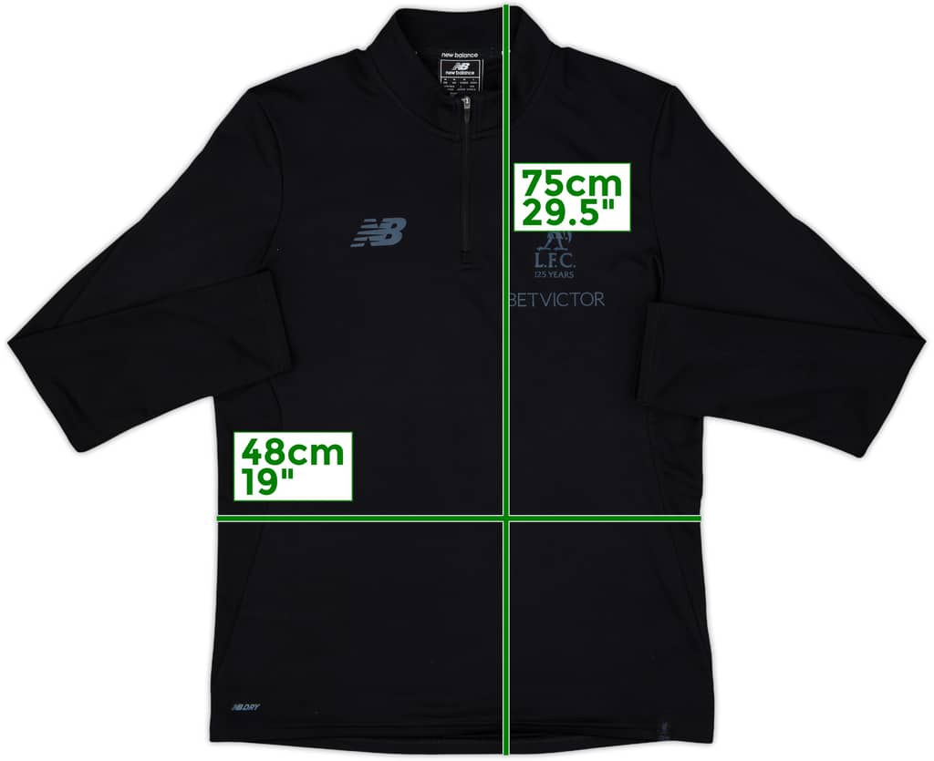 2017-18 Liverpool New Balance 1/4 Zip Training Top - 8/10 - (M)