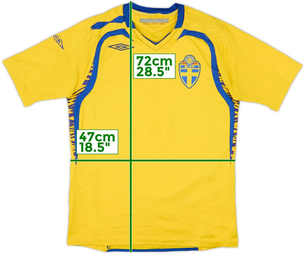 2007-09 Sweden Home Shirt - 4/10 - (S)