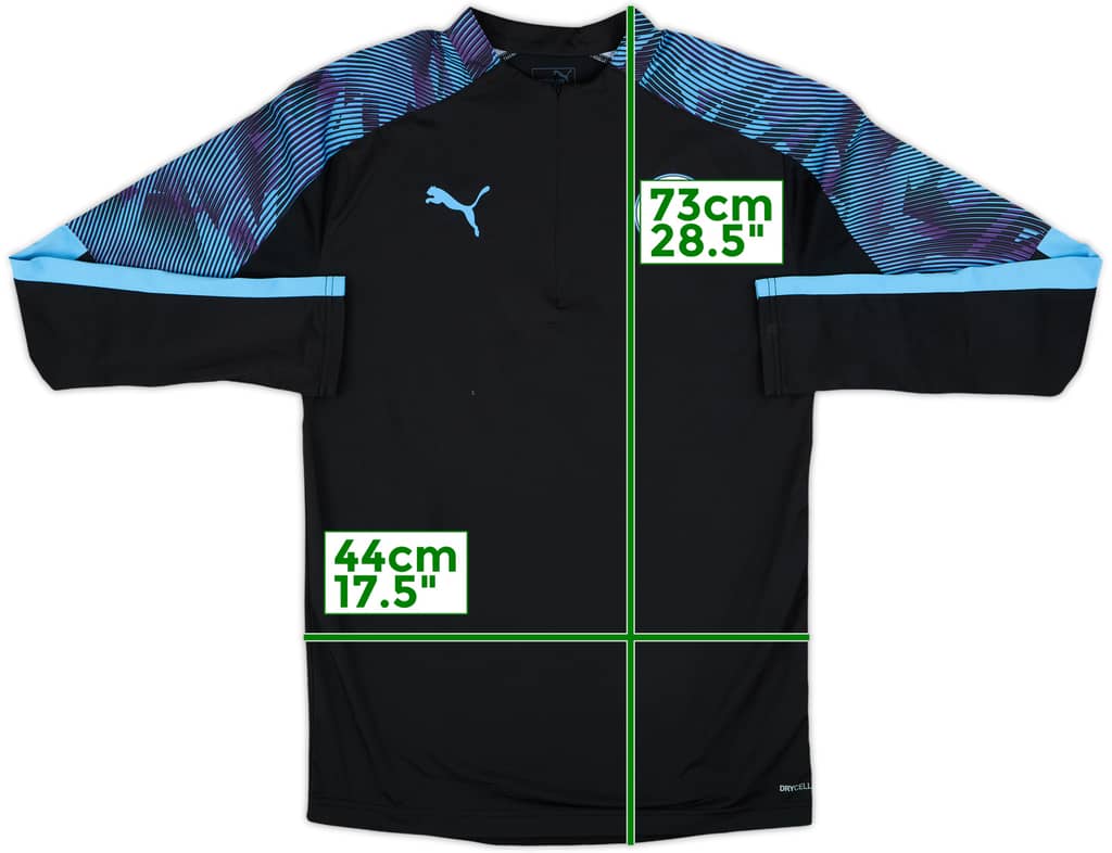 2018-19 Manchester City Puma 1/4 Zip Drill Top - 8/10 - (S)