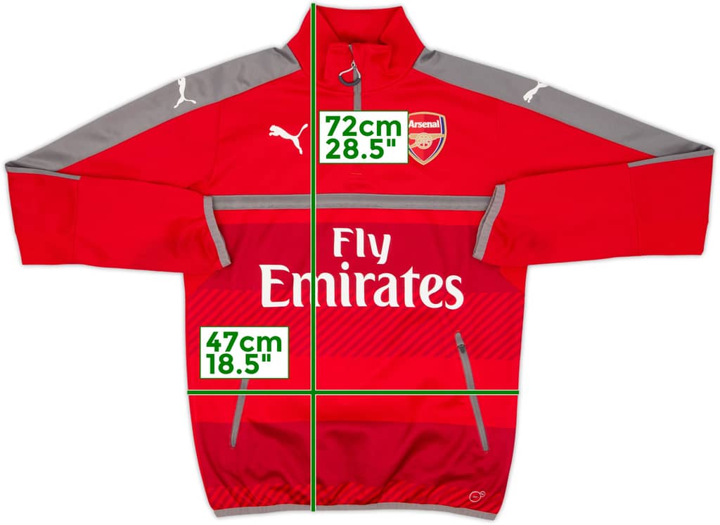 2015-16 Arsenal Puma 1/4 Zip Drill Top - 8/10 - (S)