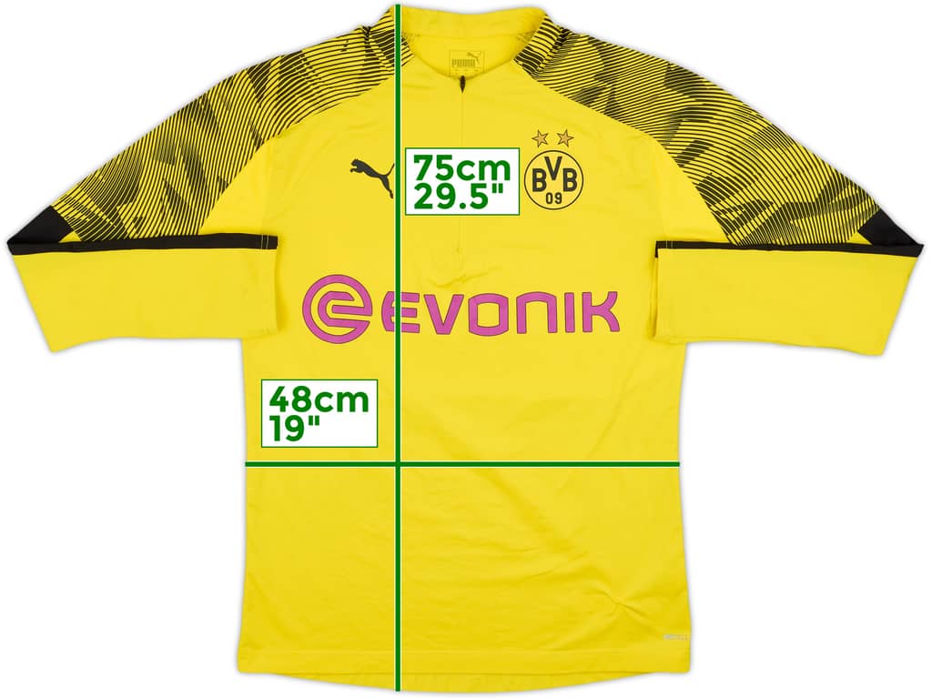 2019-20 Borussia Dortmund Puma 1/4 Zip Drill Top - 8/10 - (M)