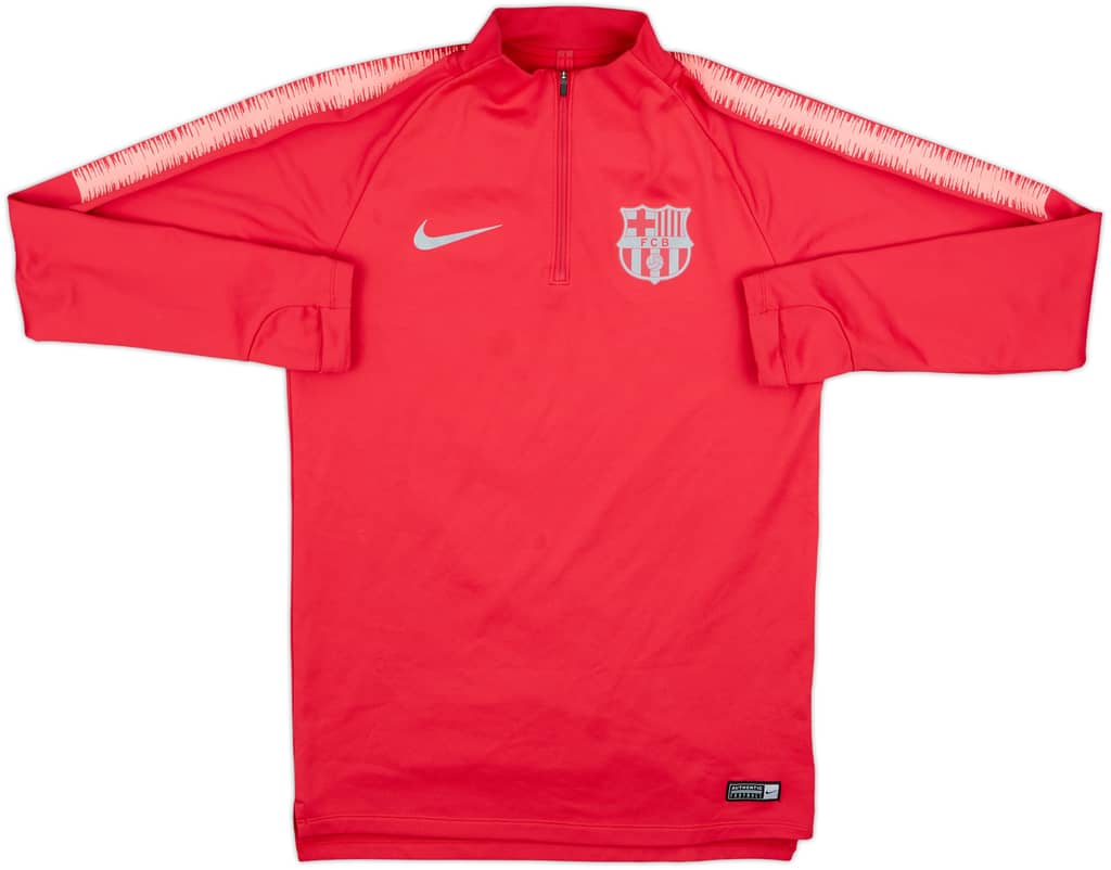 2018-19 Barcelona Nike 1/4 Zip Drill Top - 8/10 - (S)