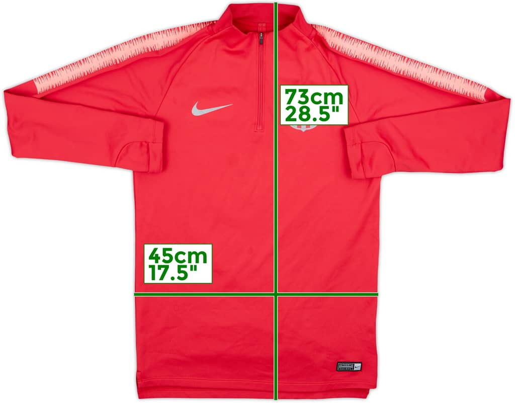 2018-19 Barcelona Nike 1/4 Zip Drill Top - 8/10 - (S)